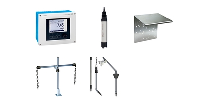 Dissolved oxygen measuring point with COS61D for wastewater applications
