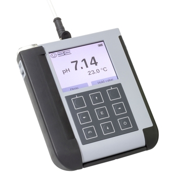Equipo portátil robusto para la medición de pH/redox, conductividad, oxígeno y temperatura.